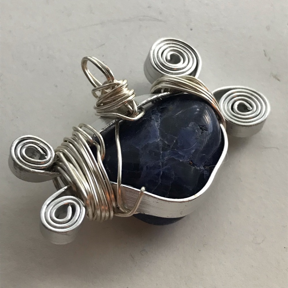 Wire wrapped sodalite - Picture 2 of 2